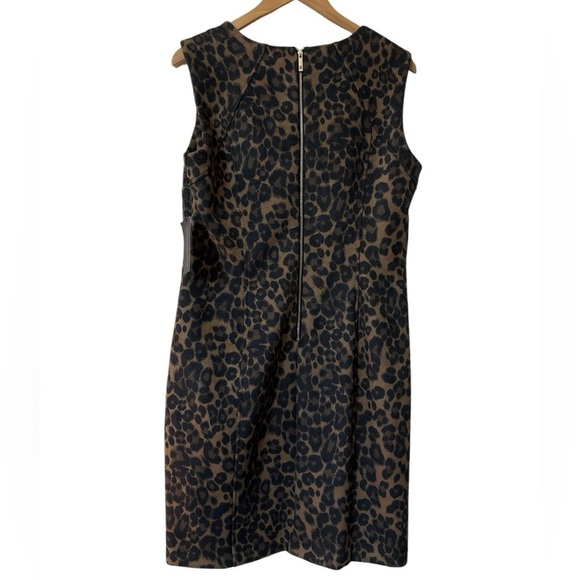 Size 14 Tommy Hilfiger Leopard Print Sleeveless Sheath Dress NWT - Picture 6 of 12